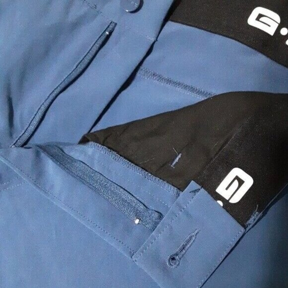 G-MAC Blue Polyester Spandex Tech Golf Short Zippered Pocket Mens Size 36 - Picture 3 of 6